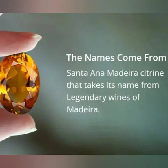 Madeira Citrine & White Zircon Dangle Earrings - Picture 6 of 7